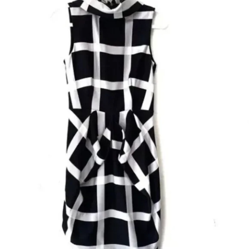 Vintage Finders Keepers 'pink skies' Black and White Windowpane Dress Sz Small